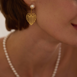 Heartline Pearl Earrings