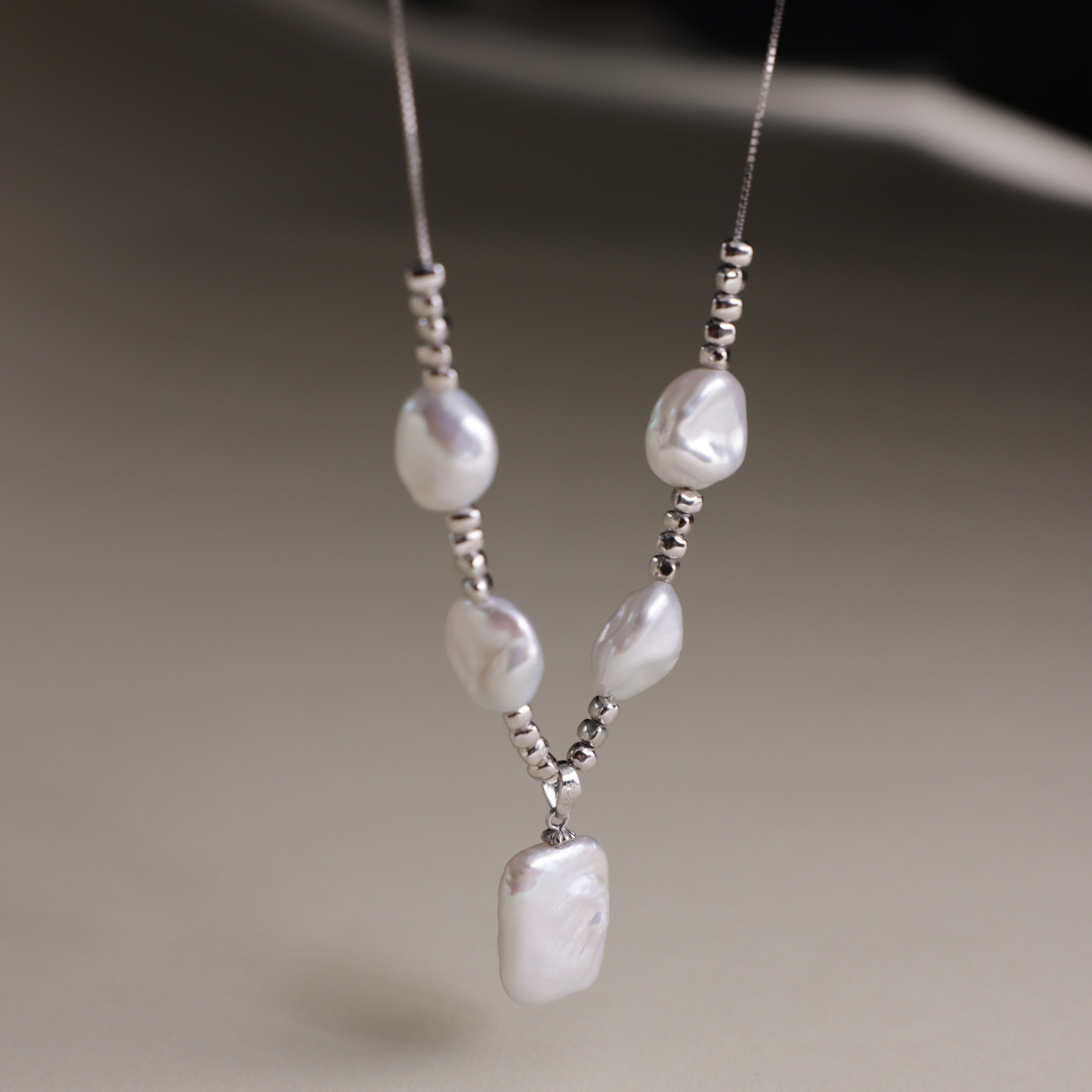 Celestial Baroque Pearl Necklace with Unique Keshi Pearls Real Freshwater Pearls | Christmas gift for her 