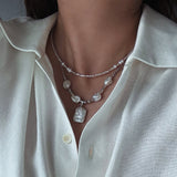 Celestial Baroque Pearl Necklace with Unique Keshi Pearls | BaroquePearls | Real Freshwater Pearls | Pearl Gift