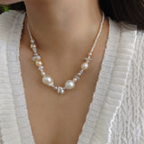 The seaside treasure pearl necklace can be customized to match your favorite color palette! Featuring a stunning mix of pink-hued freshwater pearls—Baroque pearls, Keshi pearls, round pearls, and tiny seed pearls—this necklace is a one-of-a-kind piece. Each strand is handmade with love and care, ensuring that your necklace is truly special and as unique as you are.

The Meaning Behind Pink Pearls & Baroque Pearls
