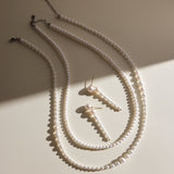 Product Description: This beautiful set of two freshwater pearl necklaces is designed to be worn together or separately for an effortlessly chic layered look. The necklaces feature smooth, round pearls with a radiant luster that will add sophistication to any outfit. Whether you’re dressing up for an event or adding a touch of elegance to your everyday style, these pearl necklaces are perfect for enhancing your wardrobe.
Materials & Craftsmanship: Handcrafted with the finest natural freshwater pearls, each 