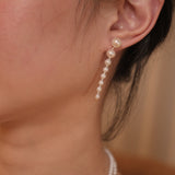 These elegant earrings are made with eight beautifully round and smooth Freshwater Akoya pearls, arranged from largest to smallest. The lustrous pearls will add a delicate and sophisticated touch to your outfit, whether it’s for a casual day or a special evening event. Each pearl’s natural beauty is sure to catch the light and enhance your look.
Materials & Craftsmanship: We use only the finest Freshwater Akoya pearls, carefully selected for their luster and quality. Each pair of earrings is handmade with a