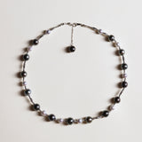 Tahitian black pearls are symbols of mystery, independence, and strength, while blue Akoya pearls represent serenity, elegance, and beauty. Together, they make this necklace not only a fashionable statement but also a meaningful piece that celebrates both bold individuality and refined grace.