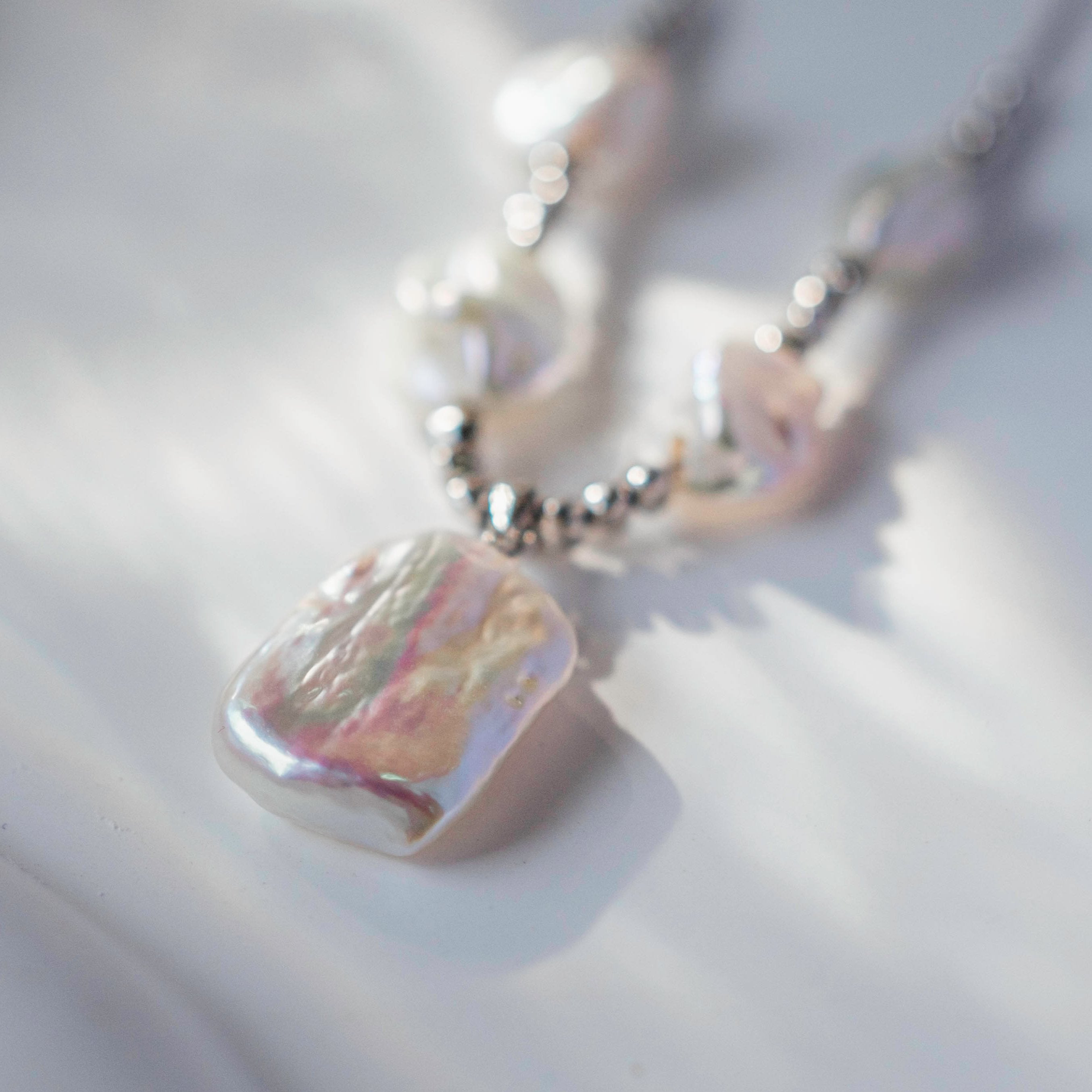 Celestial Baroque Pearl Necklace with Unique Keshi Pearls Real Freshwater Pearls | Christmas gift for her 