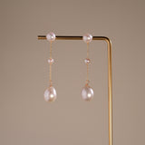 These elegant pearl drop earrings feature a gentle, cascading design of three pearls, meant to reflect the beauty of water droplets splashing into a serene surface. Crafted to add a soft glow to your look, these earrings symbolize vitality and positivity, reminding the wearer to approach life with energy and grace.
Materials & Craftsmanship: Each pair is handcrafted with care using lustrous freshwater pearls and high-quality, durable materials. We ensure every detail is perfected to create a radiant and lon