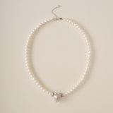 Meiocardia Vulgaris Heart Pearl Necklace – 18k White Gold & Zircon Accents | Celestial Elegance Jewelry
A celestial river of pearls and stardust, the Meiocardia Vulgaris Heart Pearl Necklace marries organic serenity with cosmic brilliance. Designed for those who seek elegance with a whisper of rebellion, this piece transforms the delicate balance of strength and softness into a wearable constellation.
Design & Craftsmanship:
Dual-Texture Heart Pendant: The focal 15.6*18.8mm Meiocardia vulgaris heart, crafte
