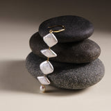 Unique Geometric Freshwater Pearl Dangle Earrings – A Fusion of Shapes and Elegance | Gift for Her | Fall Outfit 
These pearl earrings feature a striking design that harmoniously combines three different pearl shapes: a rhombus-shaped pearl, a square-shaped pearl, and a teardrop-shaped pearl. Despite their distinct forms, these pearls come together to create an elegant and balanced look that is both gentle and strong. Perfect for adding a touch of uniqueness to your everyday outfit